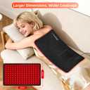 Red Light Therapy for Body, 20" Large 660nm 850nm LED Near Infrared Redlight Therapy Pad Belt Wrap for Neck Knee Shoulder Back Stomach Muscle