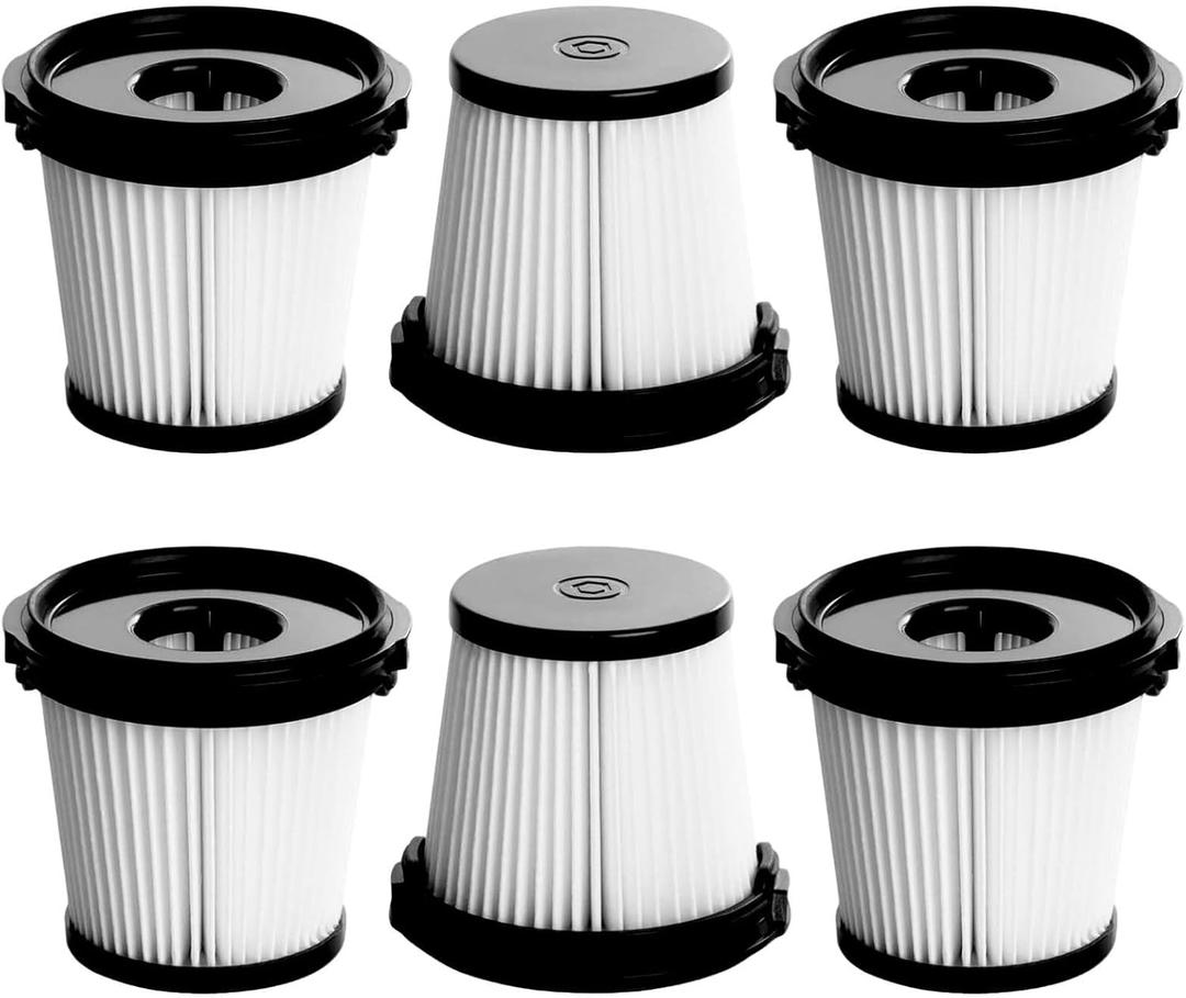 6 Pack IW3511 BU3521 Filter Replacements for Shark Detect Pro IW3511 IW1111 IW1120 Lightweight Cordless Stick Vacuum, for Shark BU3523 Cleaner with Auto-Empty System, Part XPRFIW1000