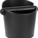 VEVOK CHEF Espresso Knock Box Coffee Knock Box Espresso Bucket Knock Coffee Ground Dump Bin with Removable Knock Bar Trash Can Non-Slip Base