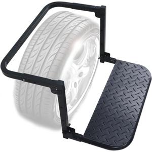 AMOMD Heavy Duty Tire Step Portable Wheel Step Ladder Load Capacity Max 330Lbs Adjustable Height Width Suitable for Most Tires from 9.05" to 11.02" for Pickup Truck SUV RV 4WD 4X4 Trucks TireStep (Type5)