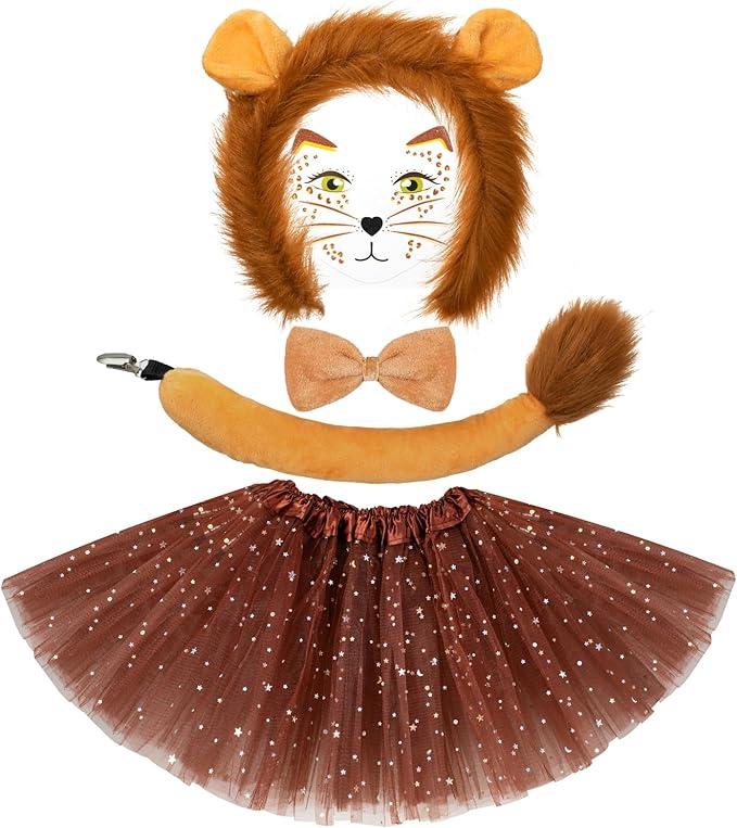 Halloween Costume Set Animal Ears Headband Tail Bowtie Tutu and Animal Face Sticker for Kids Adult Halloween Dress Up
Amazon's Choice