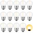 Sphoon Dimmable LED 3W Small Light Bulb, 25w Equivalent E26 Standard Screw Base, G40 Soft Warm White 2700K 260lm Frosted Lights Bulb for Bathroom, Bedroom, Table Lamp Bulb, Bedside Accent 12 Pack