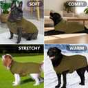 KYEESE Dog Sweater with Leash Hole for Small Dogs Male Warm Pullover with Reflective Thread Soft Knitwear Boy Dog Clothes Cozy Lightweight Thick Sweater Pet Indoor Outdoor Wear,Brown,X-Small
