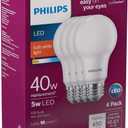 Philips 40W LED A19 2700K - Pack of 4