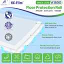 39" x 200' Heavy-Duty Floor Protection | Construction Grade Carpet Protector | Drop Cloth Plastic Film for Hardwood Floors | Waterproof Painters Covering with No Residue (Green)
