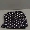 WDIRARA Women's Polka Dots Flare Pants Crossover Waist Bell Bottom Trousers (Black and White, Large)