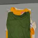 3 Pack Girls Long Sleeve Shirts Ribbed Knit Cotton Layering Tops Slim Fit Crewneck Casual Undershirts (11-12 Years, Cream, Dark Green, Orange Yellow) XL 