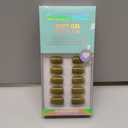 BTArtbox Press On Nails Short - Olive Green Squoval Press On Nails with Glue for Women, Opaque Soft Gel Glue On Nails in 15 Sizes - 30 Stick On Nails Kit, Moss Muse