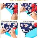 2 x Pafusen Stocking Stuffers for Adults Men Women, Adult Bibs for Men Women, Reusable Adult Bibs for Eating with Optional Crumb Catcher, Waterproof Washable Dining Clothing Protector (Red)