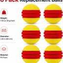 TYPTI Balls,6 Pack, 3.46-Inch PU Foam Replacement Sports Balls for TYPTI Games, Lightweight, Durable and Textured