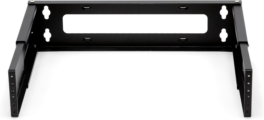 2U Patch Panel Bracket Wall Mount Rack for 19 Networking Equipment, Expandable Depth 9.5 to 15.5, Rack Mount, 20lbs Capacity, Perfect for Servers, Sound & Security Equipment! (2U)