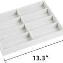 Frebeauty Sunglass Organizer,Velvet Glasses Organizer,8-Slot Sunglasses Tray for Drawer, Men's/Women's Sunglasses Box, Glasses Holder for Watch Stackable Eyeglass/Eyewear Display Tray (White)