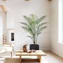 Artificial Palm Tree 5FT Tall Faux Palm Tree Indoor Fake Plants Faux Tropical Plant, UV Resistant & Maintenance Free Indoor/Outdoor Fake Tree in Pot for Home Office Living Room Patio Decor
