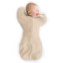 SwaddleDesigns Transitional Swaddle Sack, Arms Up Half-Length Sleeves & Mitten Cuffs, Swaddle for Newborn Transition to Baby Sleep Sack Wearable Blanket, Small, 0-3 Month, 6-14 lb, Heathered Oatmeal