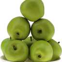 Gresorth 6pcs High Grade 7cm Size Fake Green Apple Decoration Artificial Realistic Fruit Simulation for Home Party Christmas Display
