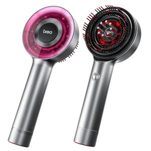 Breo Scalp3 Shiatsu Massaging Brush - IPX7 Waterproof Cordless Electric Massage Brush for Deep Scalp and Hair Massage, Portable Head Massager for Muscle Relaxation (Sliver)