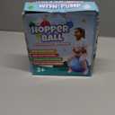 Bedwina Hopper Ball with Handle for Kids 18-inch (45cm) Bouncy Balls for Kids, Jumping Kangaroo Hippity Hop, Hopping Sit and Spin with Handle with Hand Pump, Marble Blue/Red/White