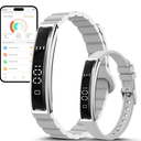 Smart Bracelet for Women, Health Activity Fitness Trackers, 24/7 Heart Rate & Stress Monitor, 24H Sleep Tracker, Smart Wristband with Free APP 2 Bands, Birthday Gifts