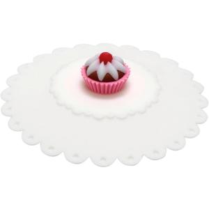 Supreme Housewares Cup Lids Silicone Food Grade Magic Cup Cap Drink Cup Lids Anti-dust, Airtight Seal, Ideal for Coffe Mugs, Cups, and Glass, Magic Cup Cap (Fairy Cake) (4.25 inch)