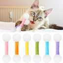 CiyvoLyeen Swabs Catnip Toys Set of 6 Soft Plush Kicker Toys - Interactive Kitty Kick Sticks for Cat Lovers Gift - Sturdy Teething Chew Toy