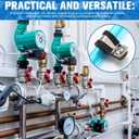 Shimeyao 200 Pcs 3/8 Inch Cable Stainless Steel Pipe Clamps Rubber Coated Cushioned Insulated Wire Clamp for Pipe Fuel Line Hose Cord Tube