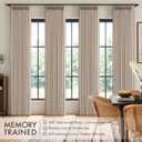 MIULEE 4 Panels Set Pinch Pleated Linen Curtains 96 Inches Long Taupe, 40"W x 96"L