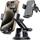 Qifutan Dash Mounted Holders Phone Holders for Your Car Phone Mount for Car Windshield Dashboard Air Vent Universal Desk Mounts Hands Free Automobile Cell Phone Holder Fit for iPhone Smartphone, Black