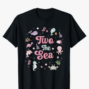Two The Sea 2nd Birthday Ocean Theme Party T-Shirt Small Woman