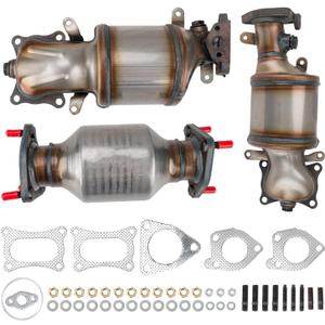 KAC Catalytic Converter Compatible with Honda, Acura Pilot/TL/Ridgeline 3.5L 2009-2014, Odyssey/TSX 3.5L 2011-2014, Accord 3.5L 2008-2012 Catalytic Converter Kit OEM 16658, 16643, 16447 -EPA Compliant