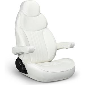 Leader Accessories High Back Luxury Reclining Pontoon Captain's Chair Bucket Boat Seat Yacht Seat with Armrests