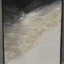 Hand Painted White and Black Seascape Oil Painting For Living Room, Large Framed Abstract Office Wall Art,3D Textured Modern Artwork for Bedroom Home Decoration 28x40 inches