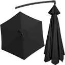 Replacement Parasol Canopy Fit 200cm/270cm/300cm+6 Arms/8 Arms Round Sun Umbrella Replacement Cloth UV50+ Washable Garden Parasol Replacement Canopy Cover
