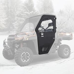 KEMIMOTO UTV Doors with Steel Frame Compatible with Polaris Ranger 1000/ XP1000 2020-2025, Waterproof Tear-Resistant Embossed PVC Oxford Fabric Cab Enclosure Upper Window Replace #2882902