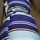 SUNCREAT Hammocks Quilted Fabric Hammock, Double Hammock with Spreader Bar, Soft Pillow, Max 475lbs Capacity, Blue Stripes