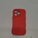 Magnetic for iPhone 16 Pro Case, [Full Camera Protection][Compatible with MagSafe] Cute Wave Frame Silicone Shockproof Protective Phone Case for iPhone 16 Pro 6.3", Red