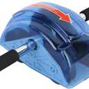 CfoPiryx Ab Roller for Abs Workout Abdominal Exercise Rollers, Abdominal Roller 4 Wheels Muscle Exerciser Fitness Training Rollers, for Men Women Gym Exercise Fitness, Blue