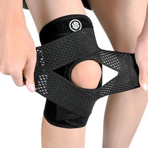 Knee Brace with Side Stabilizers for Knee Pain, Adjustable Knee Support for Meniscus Tear ACL MCL Arthritis Injury Recovery, Breathable Knee Wrap for Men & Women, Workout, Sports (Black, Large)