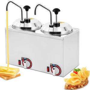 Nacho Cheese Dispenser Warmer 5.3Qt Electric Cheese Pump with 9 Stickers&Cleaning Kits, Insulated Dispenser Pump for Cheese Fudge Caramel 86-185 110V Nacho Cheese Dispenser Warmer 5.3Qt Electric Cheese Pump with 9 Stickers&Cleaning Kits, Insulated Dispenser Pump for Cheese Fudge Caramel 86-185 110V