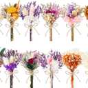 12/24 PCS Charming Dried Flowers Bouquet for Vase Various Dried Wildflowers with Stems Mini Handmade Wildflowers Natural Real Flowers Bulk Flowers Craft (Blossoms, 12 PCS)