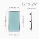 12" x 24" Inch Wall Access Panel - Waterproof Drywall Panel & Aluminum Frame Crawl Space Hatch Door - Plumbing Access Panel for Wall & Ceiling, HVAC - Drywall Access, Cover