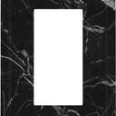 Single Gang Rocker Switch Receptacle Plate - 1 Gang Decora GFCI Black Marble Decorative Wall Plate Cover Wallplate with Screws