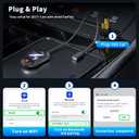 3-in-1 Wireless CarPlay Adapter, Android Auto Adapter USB A/C, Plug & Play Converter for Wired Carplay to Wireless, Fits for Cars from 2017+ & for iPhone iOS 10+ Android 11+