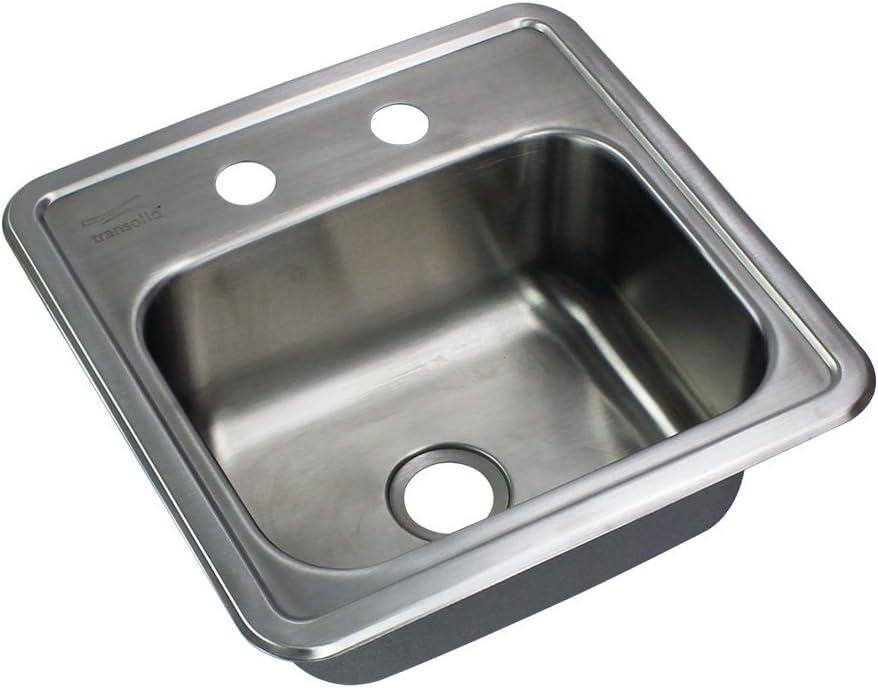 Transolid STSB15156-2 Kitchen Sink, Stainless Steel