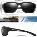 4 Pairs Polarized Sunglasses for Men Women Sports Wrap Around Shades UV Protection Running Fishing Biking Cycling