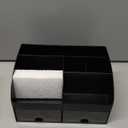 Makeup Organizer with Drawers, Cosmetic Storage for Dresser Vanity and Bathroom Countertop, Beauty Holder for Lipstick Brush, Skincare Organizer for Vanity, Cosmetic Display Case (Black)