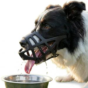 Breathable Basket Dog Muzzle for Large Dogs, Adjustable Reflective Anti-Biting Barking Chewing Muzzle, Soft Durable Pet Muzzle Allows Drinking Panting for 38.5-55 lbs Large Breed Dogs