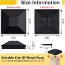 Goovilla 4x4 Post Caps Black(Actual 3.5" x 3.5"), 24 Pack Fence Post Caps with 48 Screws and Easy Installation, Sturdy Waterproof Plastic Deck Post Caps with Frosted Finishing Touch, Protect Wood Post