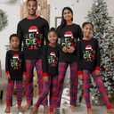 Rnxrbb 2025 Matching Family Christmas Pajamas Holiday Family Christmas Pjs Set Sleepwear Xmas Jammies Men Women Kids Couples (XXXL)
