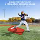2025 Upgraded Portable Pitching Mound for Baseball, Pitchers Mound Baseball with High Density EVA Bottom and Antifade Turf, 42 x 34 x 5 Inch Youth Pitching Mound