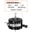 Hiorucet JA2B104N Vent Fan Motor Replacement for Broan 86933, 86933-000, 8693000, 86933000, 40933 Bathroom Exhaust Fan Motor for Nutone 8664RP, 8663RP, 8673RP, 676-D, 2676F-A, 5KSM84DFK120P